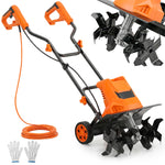 Outsunny 1500w Electric Tiller With 40cm Working Width, 20cm Tilling Depth