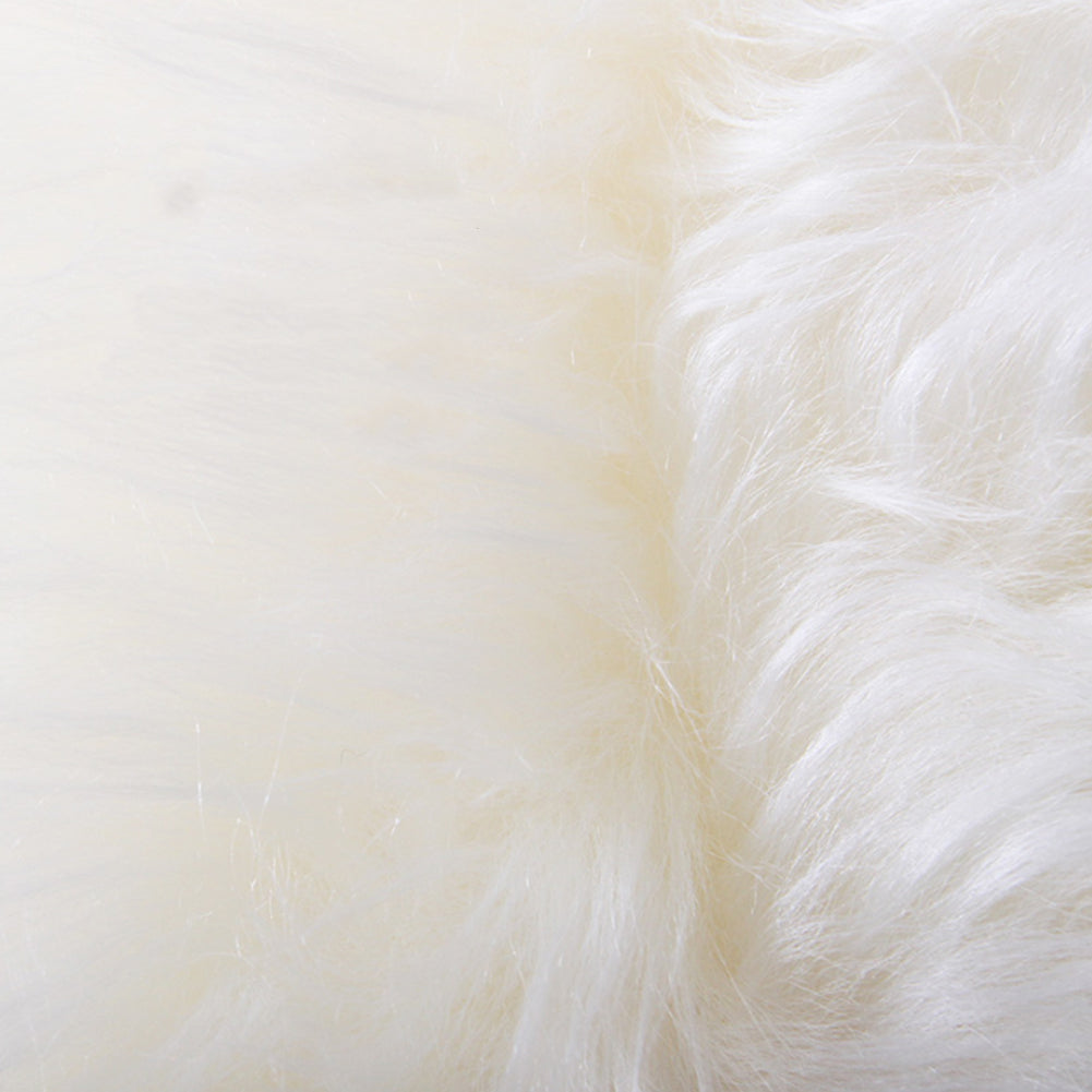 Flower Shaped Super Soft Shaggy Area Rug White