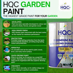 HQC Paint Garden Paint - Best Weatherproof For All Outdoor Wood & Furniture