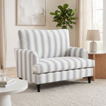Velvet Single Sofa Armchair With Stripes | Grey