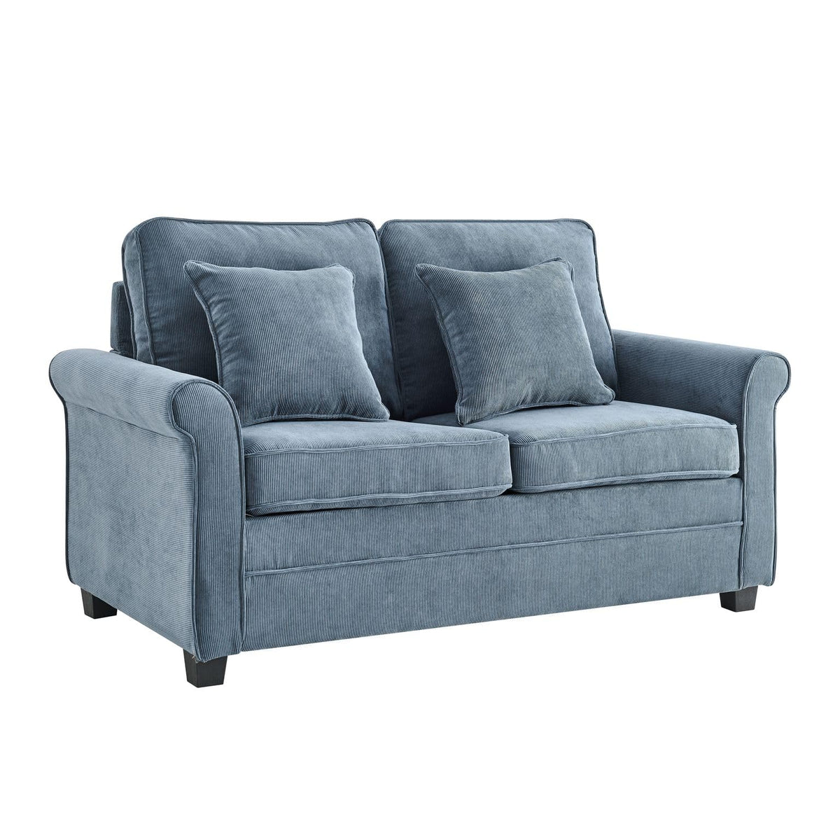 Ramy Corduroy Sofa Bed 2 Seater | Blue
