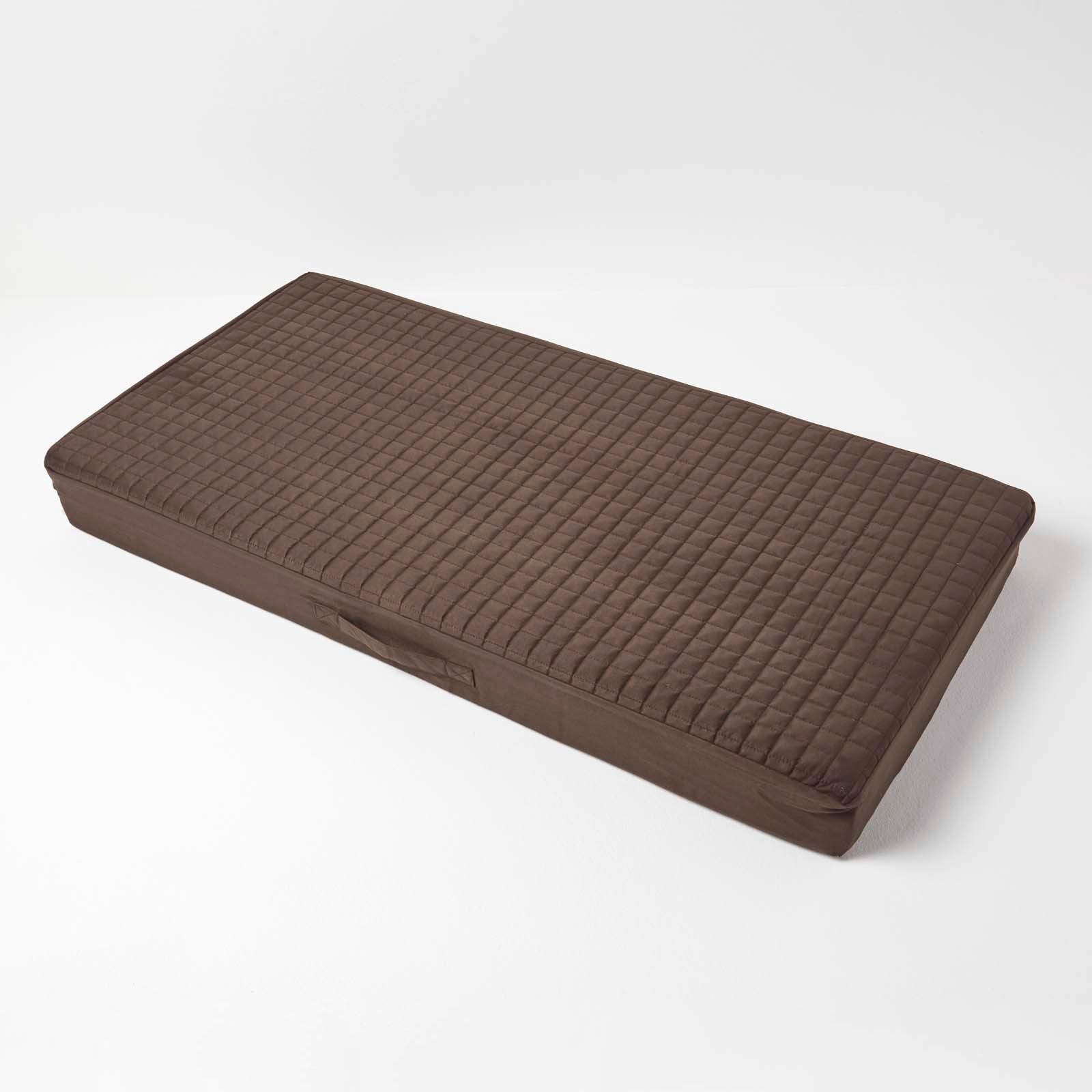 Faux Suede Orthopaedic Foam 2 Seater Booster Cushion | 50cm x 100cm | Chocolate