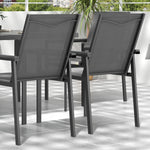 Outdoor Dining Table And 4 Armchairs, Garden Dining Set | 7 | Gray
