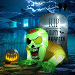 5ft Halloween Inflatable Ghost, Blow Up Garden Decorations Led Decor