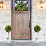 Set Of 2 60cm Potted Artificial Ball Tree With Lavender | Set of 2 | Green