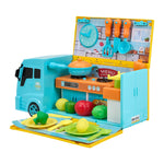2-in-1 Pretend Play Food Truck Kitchen With Light And Music