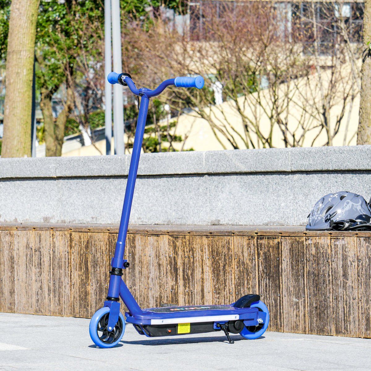 Electric Scooter For Ages 6-14, With Colourful Light | Blue