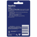 Vaseline Lip Therapy Balm Sticks, Original 4gm Hydrating Lip Care Balm