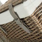 White Cotton Lined Boutique Antique Wash Laundry Baskets | Set-of-2 | Brown