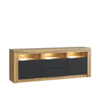 Shine Tv Unit 160cm With Led Lights | Oak