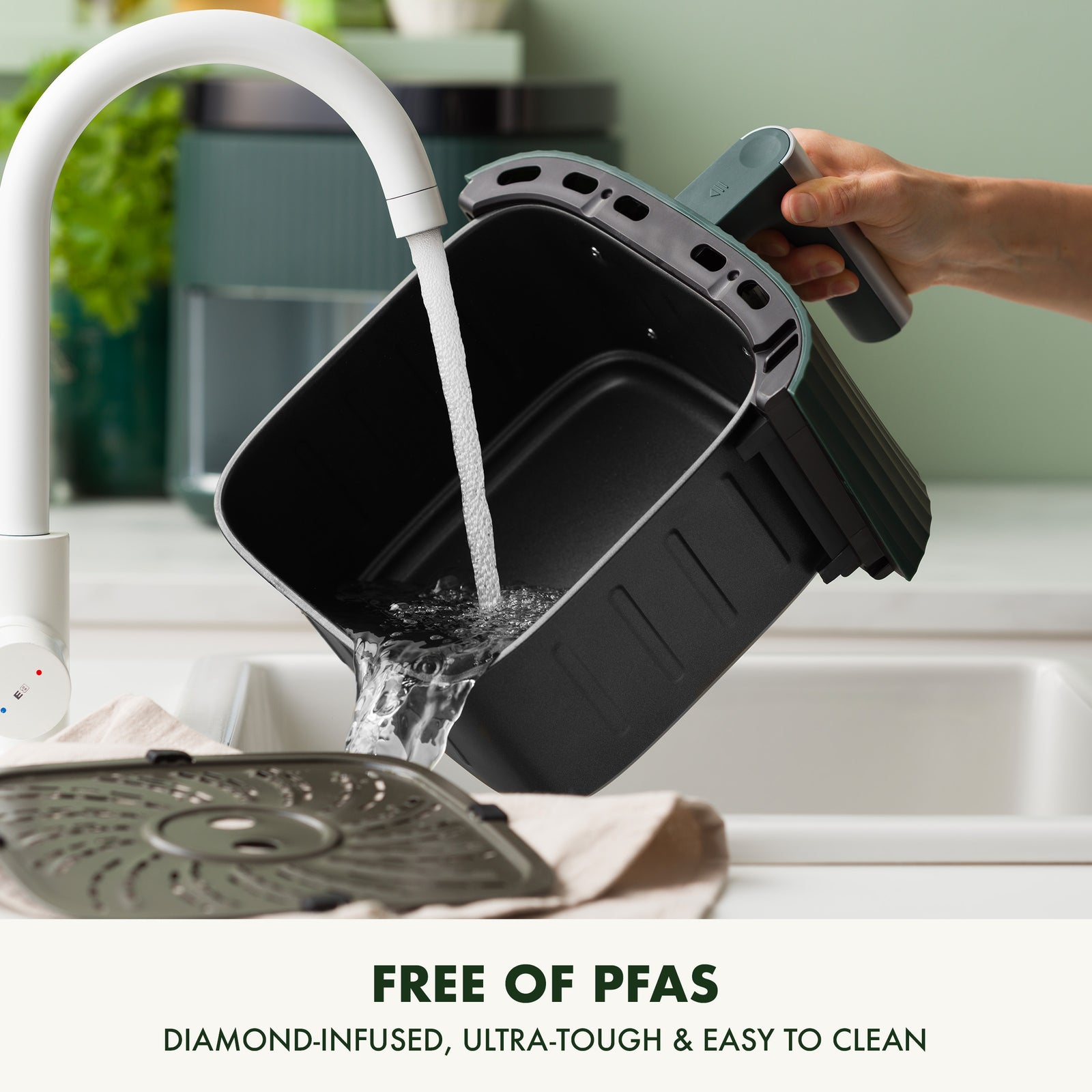Silhouette Xl Air Fryer With 5l Capacity, Pfas-free Non-stick Coating | Green