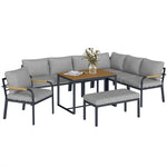 7 Seater Garden Furniture Set, Outdoor Furniture Conversation Sets | Grey