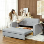 2 Seater Sofa Bed Convertible Bed Settee W/ 2 Cushions | Grey