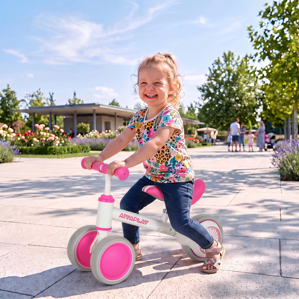 AIYAPLAY Balance Bike With 135° Steering Limit For Toddlers 1-2 Years