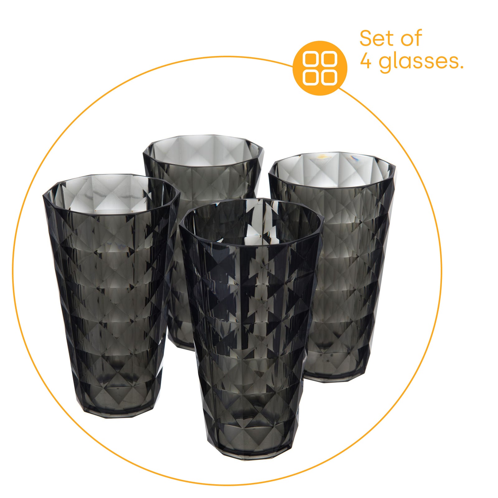Grey Prism Tumblers - Set Of 4