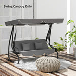 Waterproof Garden Swing Canopy Replacement 3 Seater | Dark Gray