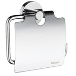 Chrome Wall Mounted Toilet Roll Holder With Lid Cover | Polished Chrome