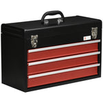 Lockable 3 Drawer Tool Chest With Ball Bearing Slide Drawers | Black