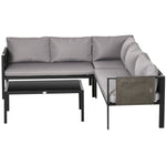 4 Piece Garden Furniture Setwith Breathable Mesh Pocket