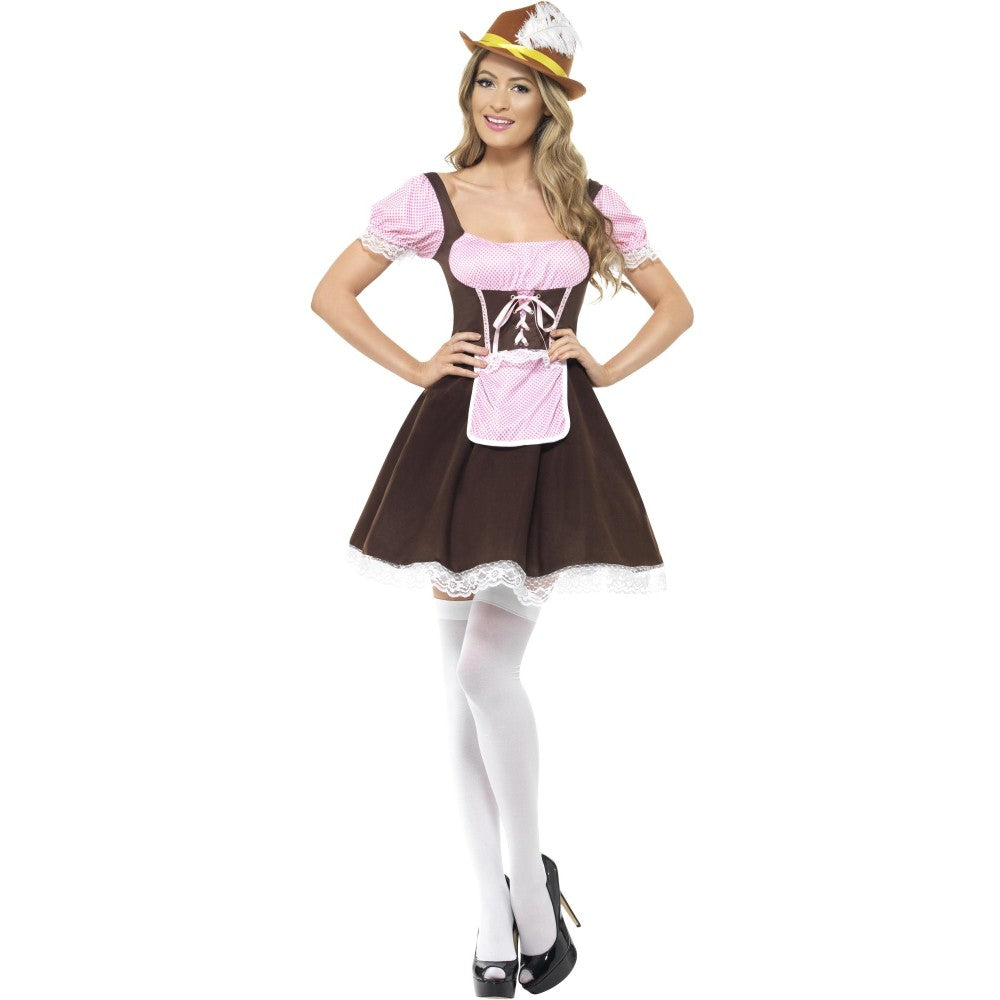 Tavern Girl Costume, Brown, Short | Medium