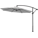 3m Cantilever Garden Parasol With Crank Handle | One Size | Light Grey