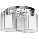 Semi-flush Mount Ceiling Light W/ Metal Base For Living Room