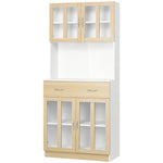 180cm Freestanding Cabinet With Glass Door