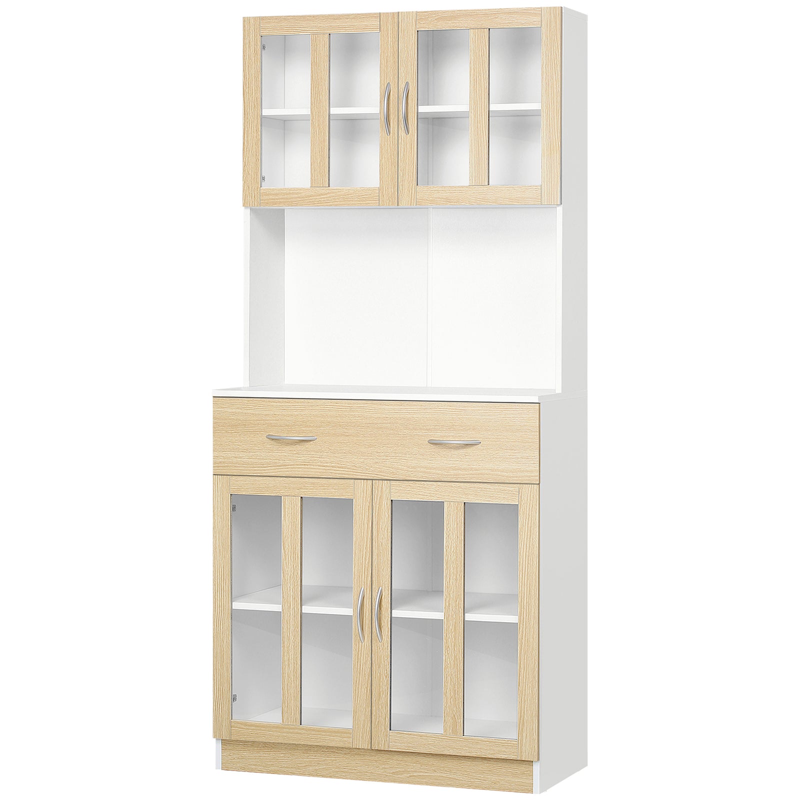 180cm Freestanding Cabinet With Glass Door