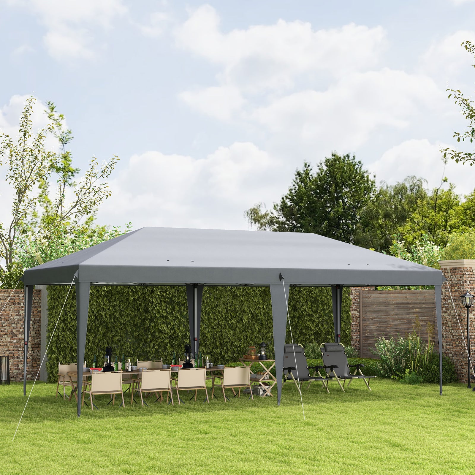 3 X 6 M Pop Up Gazebo Patio Party Event Heavy Duty Canopy | Gray