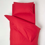 Cotton Cot Bed Duvet Cover Set 200 Thread Count | Cot Bed | Red