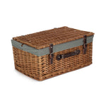 Wicker Double Steamed 51cm Picnic Basket | Gray