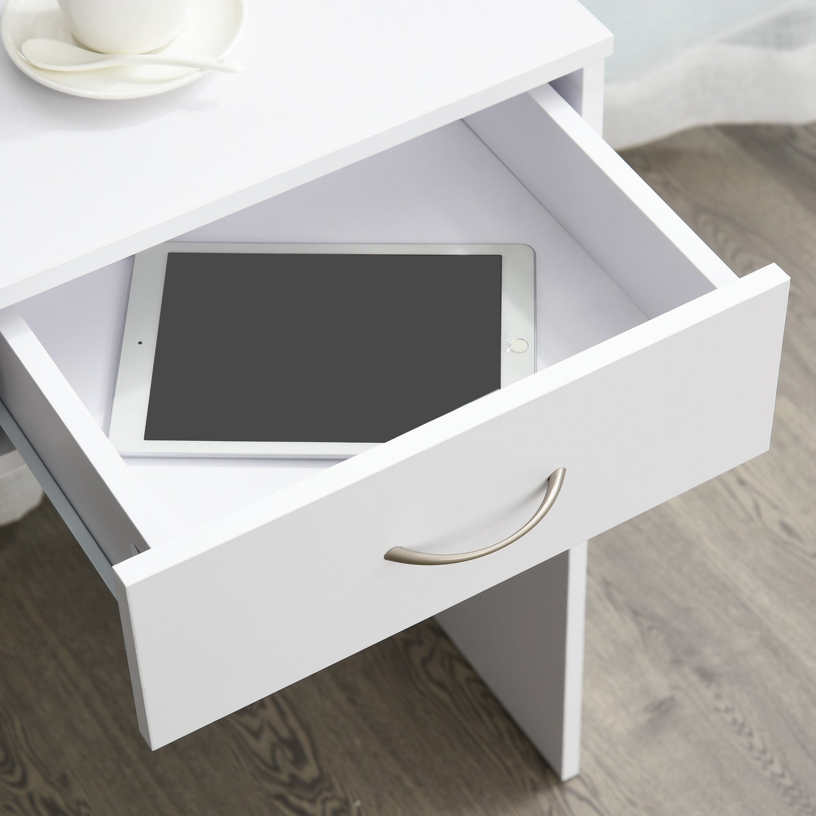 Modern Computer Desk With Shelf, Drawer