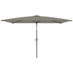 3x2m Patio Parasol, Rectangular Canopy | Light Grey