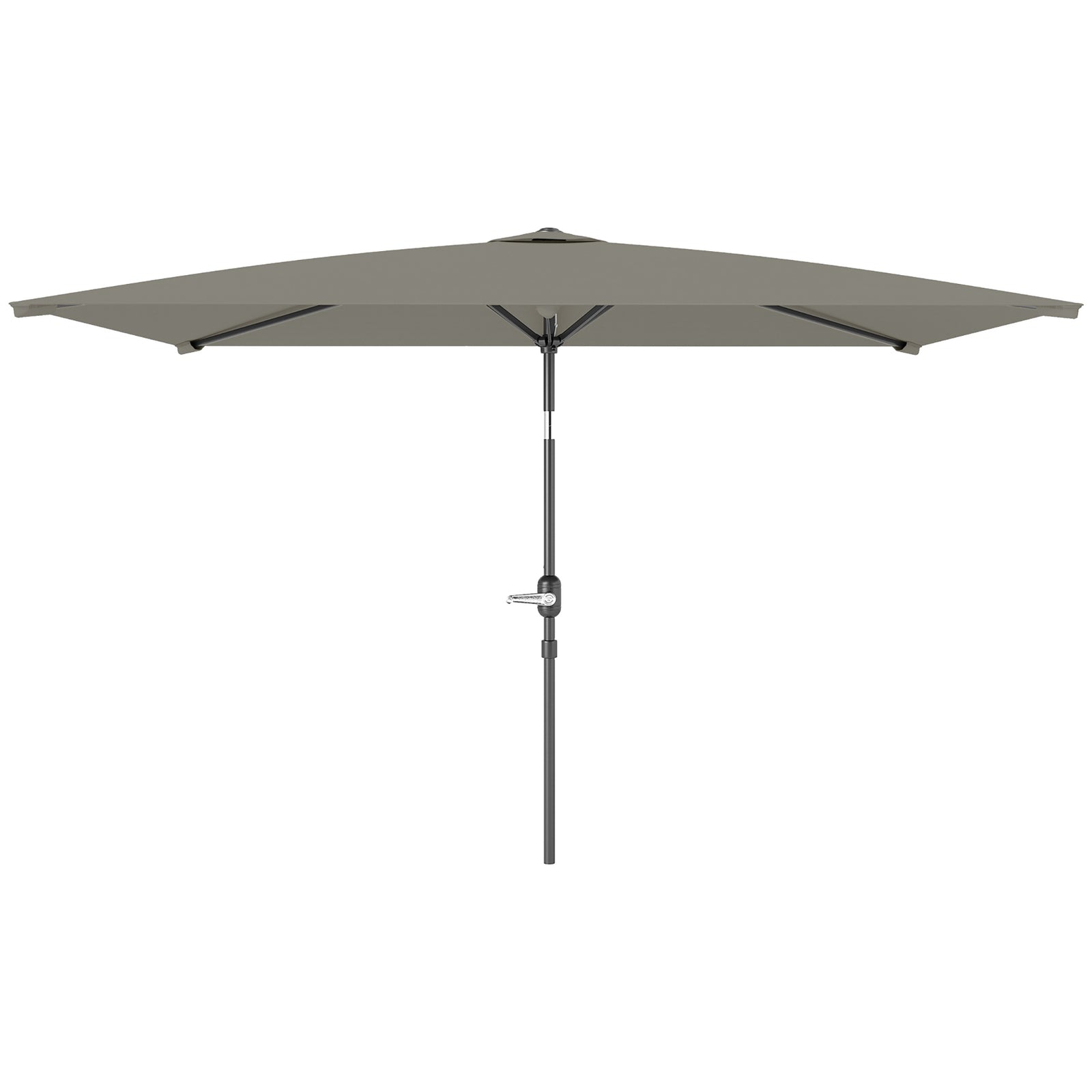 3x2m Patio Parasol, Rectangular Canopy | Light Grey