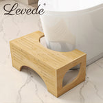 Bamboo Squatty Potty Squatting Toilet Poop Stool Bathroom Non-stick | Natural