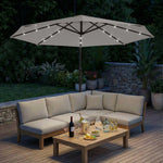 3 M Cantilever Parasol Solar Led Lights | Light Grey