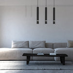 Joker Contemporary Pendant Lamp 3xgu10 Hand Made Cylindrical Style Light Finished In Matt Black With Chrome Detail