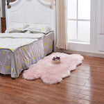 Irregular Shaped Super Soft Shaggy Area Rug | Pink