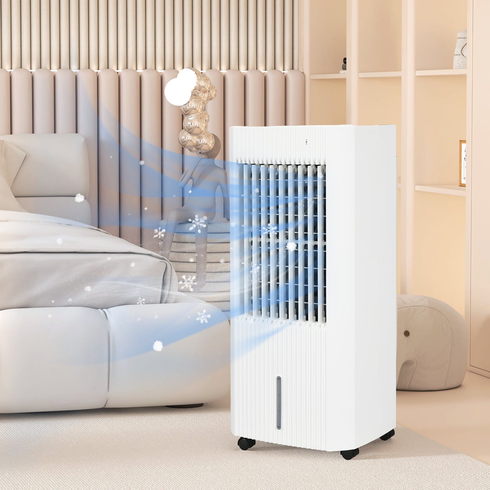 Portable Air Cooler With Humidifier, Ice Packs, Oscillation