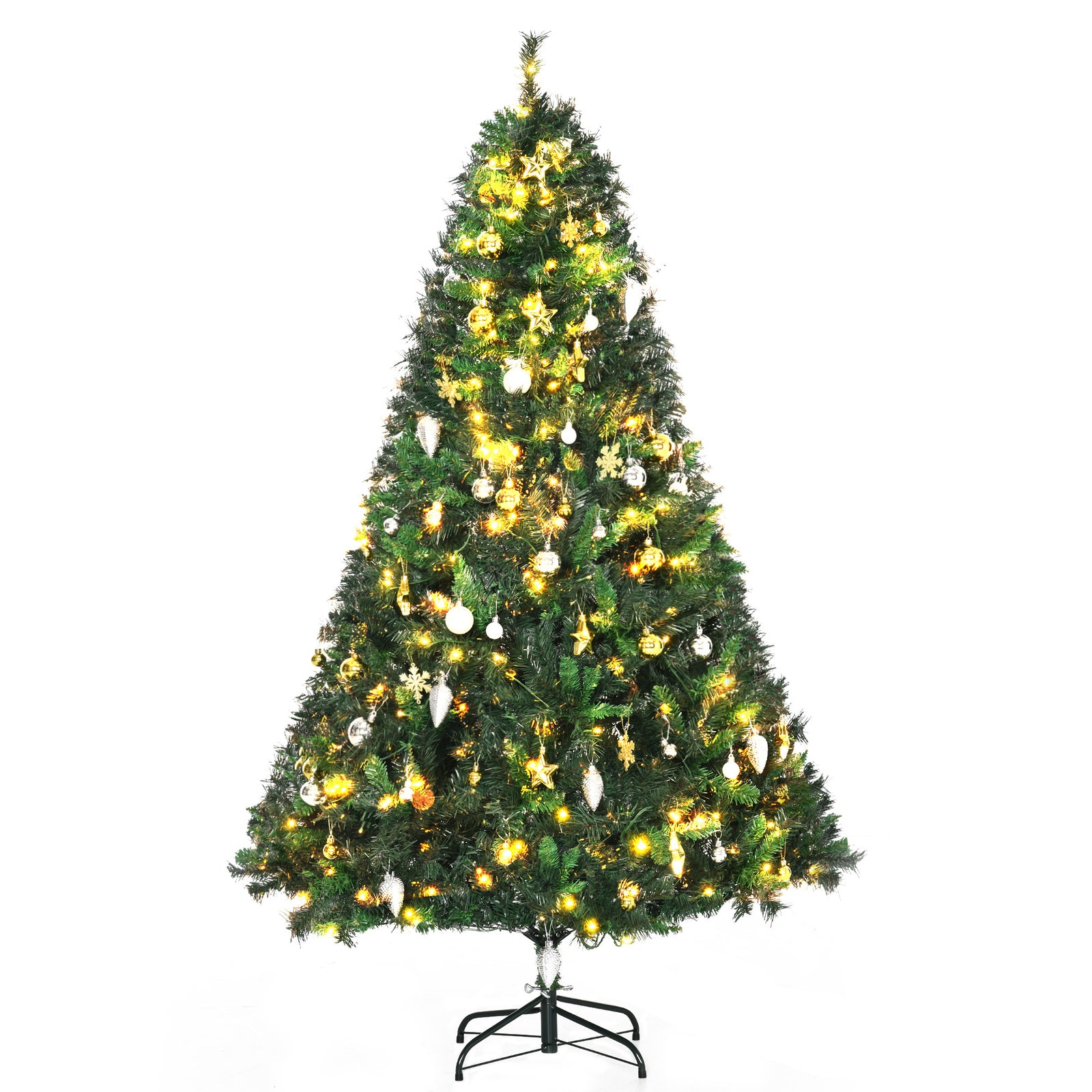 6ft Pre Lit Artificial Christmas Tree With 200 Led