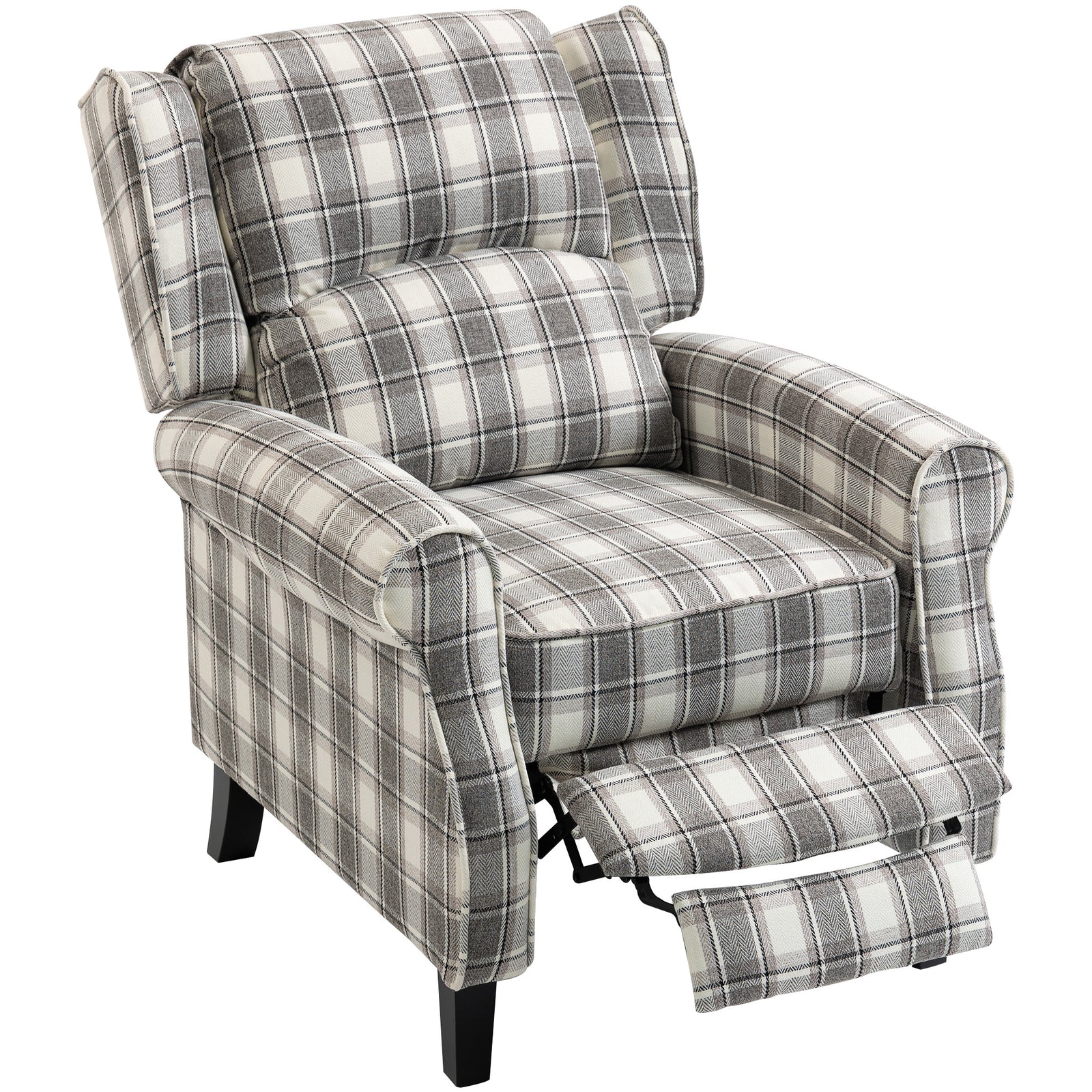 HOMCOM Recliner Chair For Living Room Wingback Chair With Padded Armrest