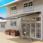 Diy Retractable Canopy With Remote Controller For Patio | Medium | Light Grey