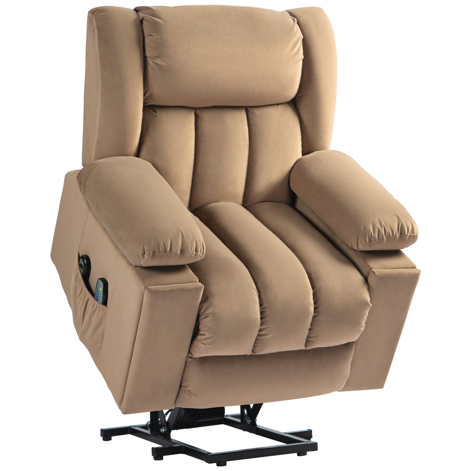 Power Lift Recliner Chair With Vibration Massage, Usb | Brown