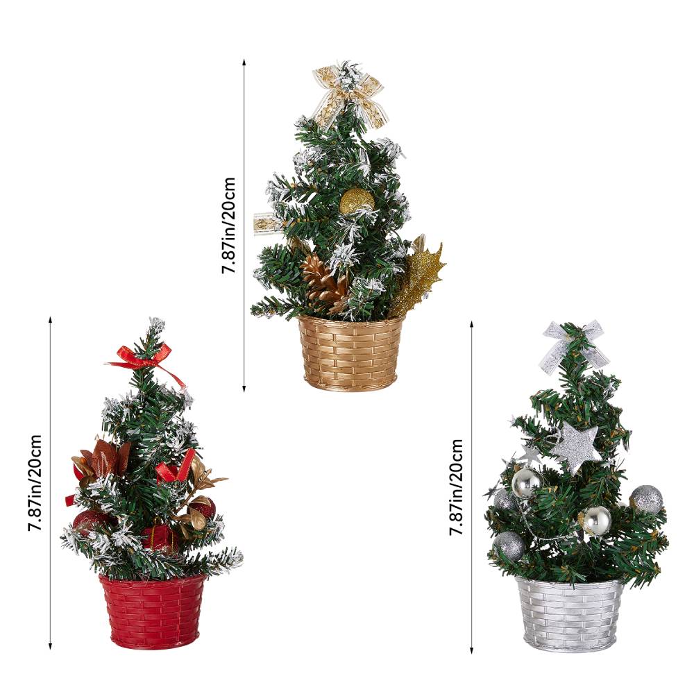 3pcs Mini Tabletop Christmas Trees