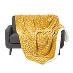Geometric Triangle Velvet Throw | 200cm x 230cm | Mustard
