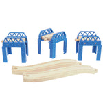 Construction Support Set for Wooden Train Sets