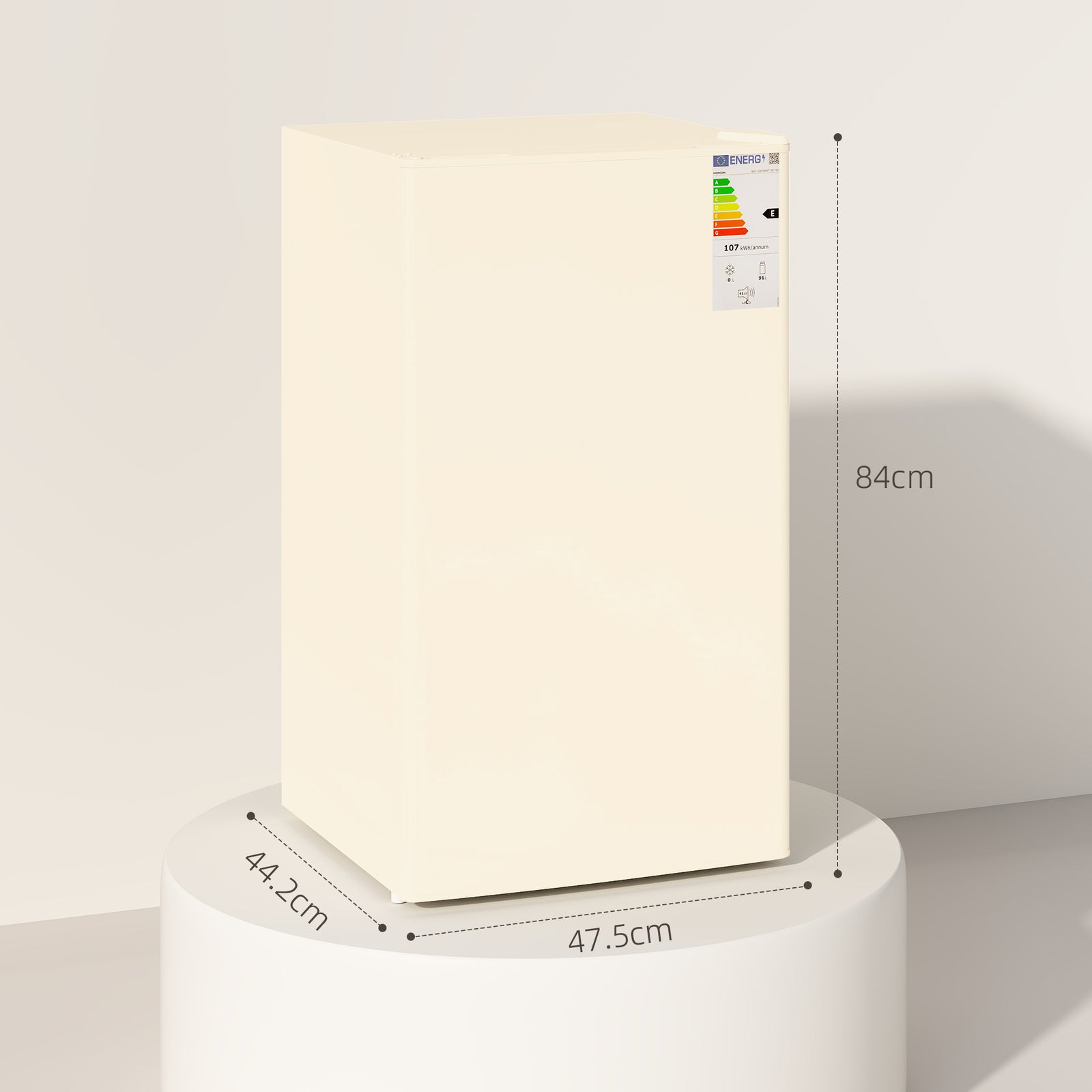 Freestanding Fridge, Under Counter Beige