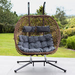 Garton Swinging Double Garden Seat | Dark Gray
