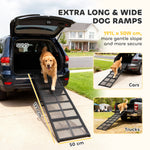 191 X 50cm Dog Ramp For Car, Pet Stairs For Large Dogs, For Suvs