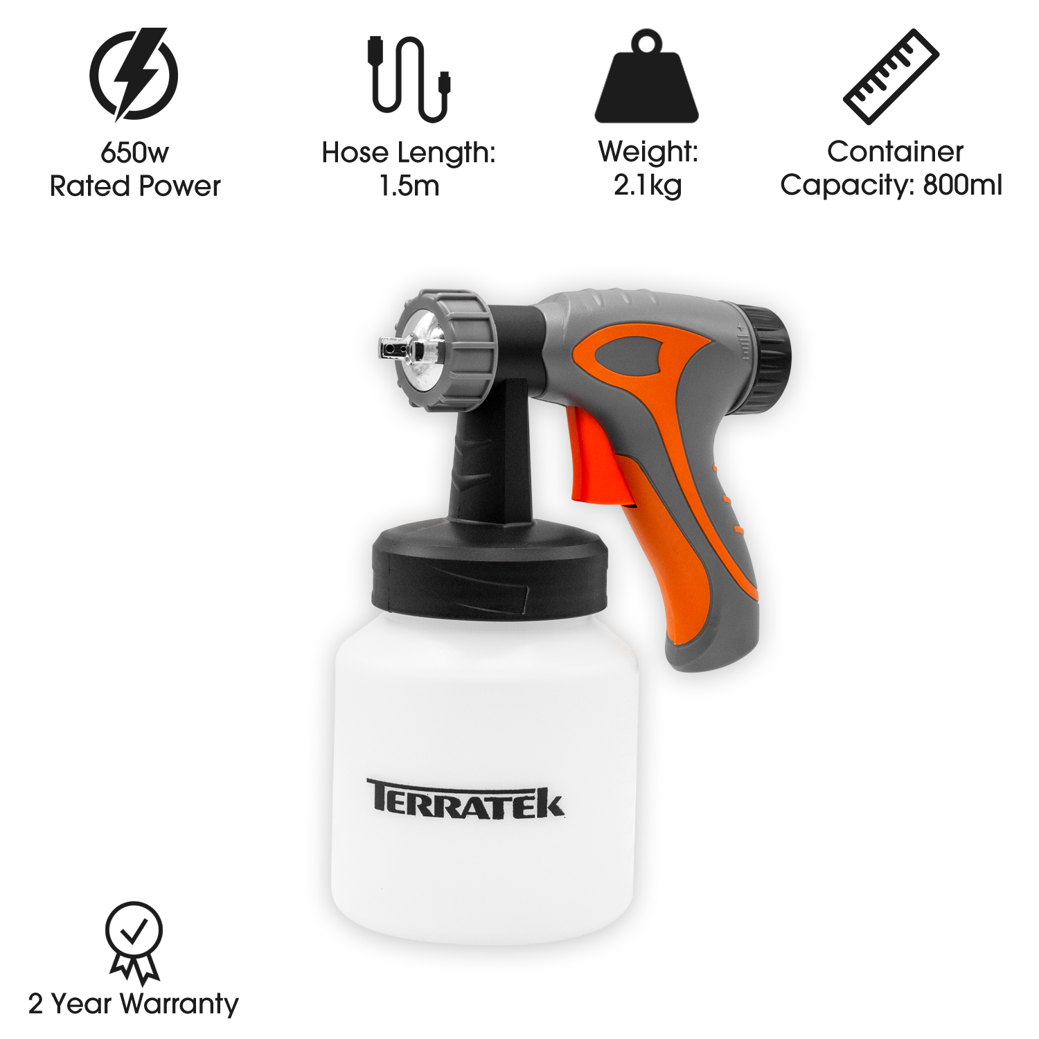 Electric Paint Sprayer 650w, Hvlp Hand Held Fence Spray Gun 800ml Container